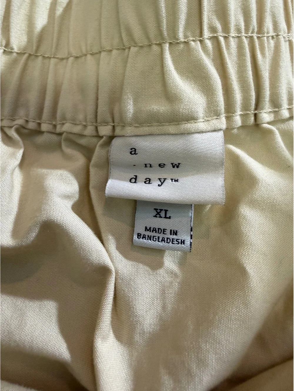 a new day Beige Elastic Waist Midi Skirt XL